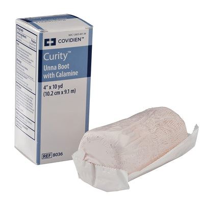 Curity™ Unna Boot with Calamine and Zinc Oxide, 4 Inch x 10 Yard, 1 Case of 12 (General Wound Care) - Img 1