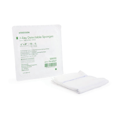 McKesson Sterile X-ray Detectable Gauze Sponge, 4 x 8 Inch, 1 Case of 800 (General Wound Care) - Img 6