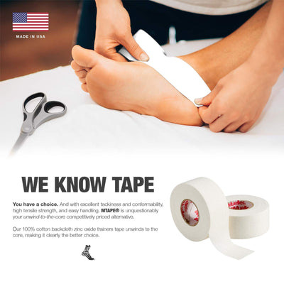 MTape® Cotton / Zinc Oxide Athletic Tape, 1-1/2 Inch x 15 Yard, White, 1 Case of 32 (General Wound Care) - Img 4