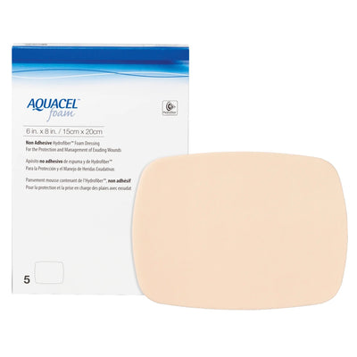 Aquacel® Nonadhesive without Border Foam Dressing, 6 x 8 Inch, 1 Box of 5 (Advanced Wound Care) - Img 1