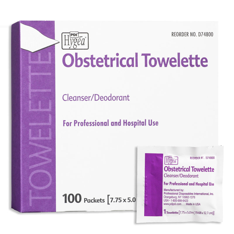 Hygea® Scented Obstetrical Towelette, Individual Pack, 1 Case of 1000 (Skin Care) - Img 1