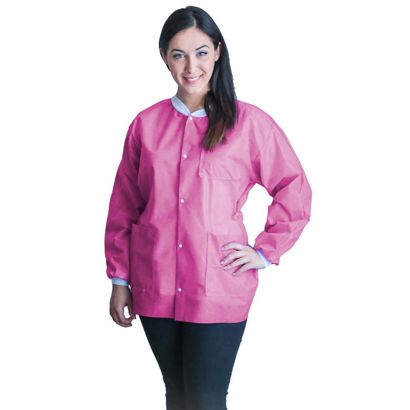 COAT, LAB FITME BUBBLEGUM PNK MED (10/BG 5BG/CS) (Coats and Jackets) - Img 2