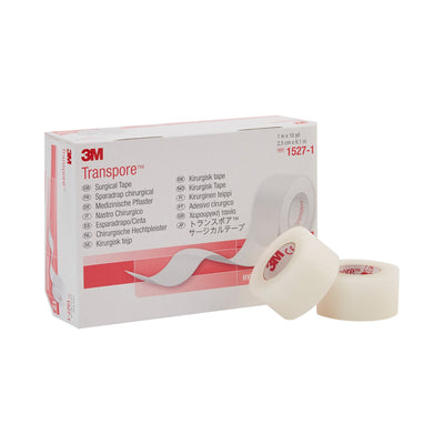 3M™ Transpore™ Plastic Medical Tape, 1 Inch x 10 Yard, Transparent, 1 Case of 120 (General Wound Care) - Img 1