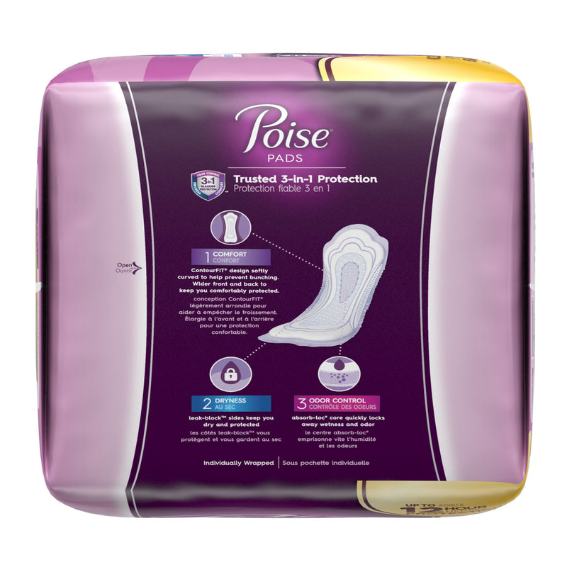 Poise Bladder Control Pads, Adult Women, Moderate Absorbency, Disposable, 12.20" Length, 1 Pack of 54 () - Img 5