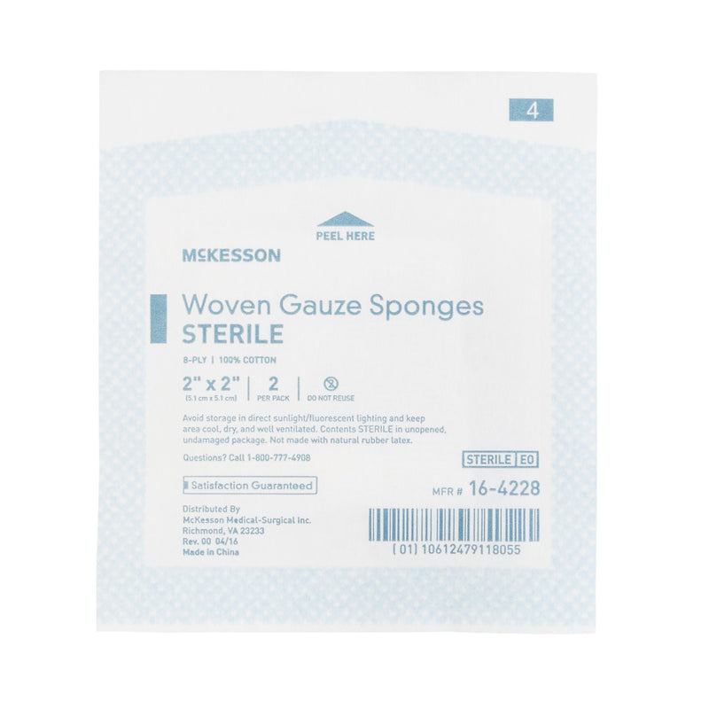 McKesson Sterile Gauze Sponge, 2 x 2 Inch, 1 Box of 50 (General Wound Care) - Img 3