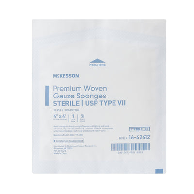 McKesson Sterile USP Type VII Gauze Sponge, 4 x 4 Inch, 1 Box of 50 (General Wound Care) - Img 4