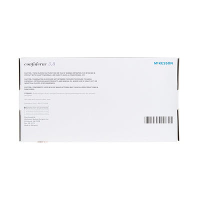 McKesson Confiderm® 3.8 Nitrile Exam Glove, Large, Blue, 1 Box of 100 () - Img 2
