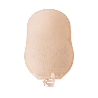 New Image™ Drainable Beige Urostomy Pouch, 9 Inch Length, 2¾ Inch Flange, 1 Box of 10 (Ostomy Pouches) - Img 3