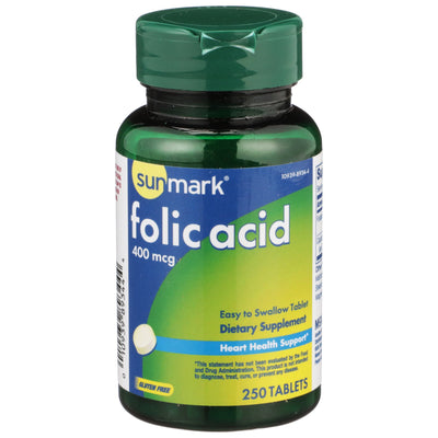 sunmark® Folic Acid Vitamin Supplement, 1 Bottle (Over the Counter) - Img 4