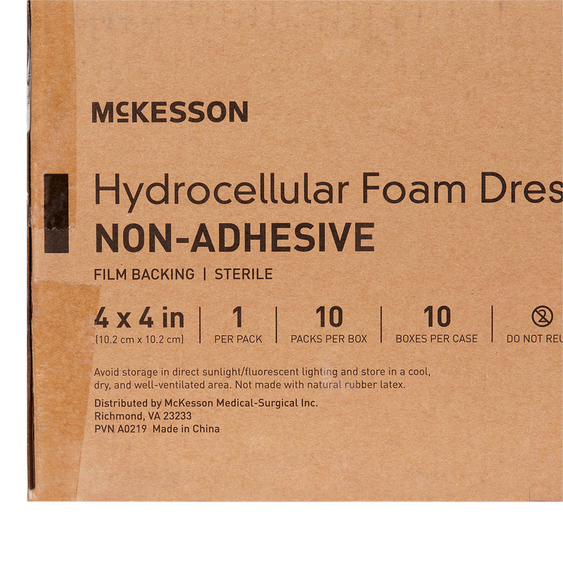 McKesson Nonadhesive without Border Foam Dressing, 4 x 4 Inch, 1 Box of 10 (Advanced Wound Care) - Img 8