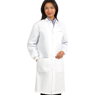 Fashion Seal Healthcare® Knit Cuff Lab Coat, Medium, White, 1 Each (Coats and Jackets) - Img 3