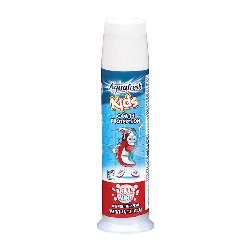 TOOTHPASTE, AQUA FRESH KID 3STRP PUMP 4.6OZ (Mouth Care) - Img 1