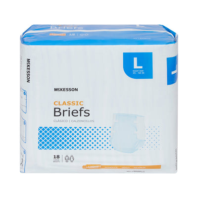 McKesson Classic Light Absorbency Incontinence Brief, Large, 1 Bag of 18 () - Img 9