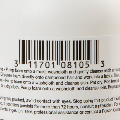 Bedside-Care Rinse-Free Shampoo and Body Wash, 8.1 oz Pump Bottle, Unscented, 1 Each (Hair Care) - Img 4