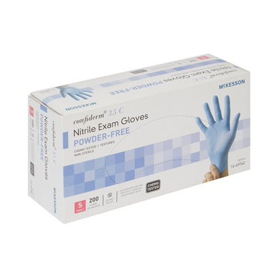 McKesson Confiderm® 3.5C Nitrile Exam Glove, Small, Blue, 1 Box of 200 () - Img 7