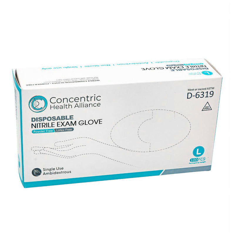 Huayuan Nitrile Exam Glove, Large, Blue, 1 Box () - Img 1