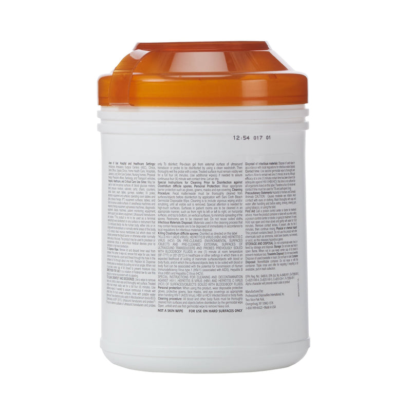 Sani-Cloth® Surface Disinfectant Cleaner Bleach Wipe, 75 Wipes per Canister, 1 Case of 12 (Cleaners and Disinfectants) - Img 5