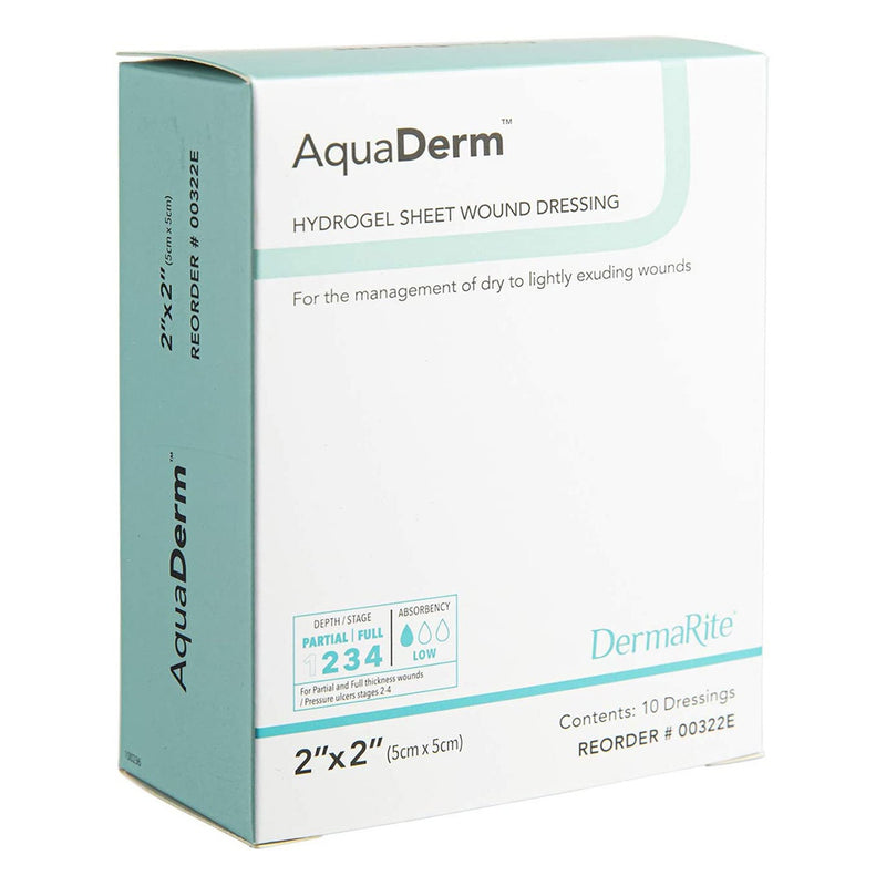 DRESSING, HYDROGEL AQUADERM 2"X2" (10/BX) (Advanced Wound Care) - Img 2