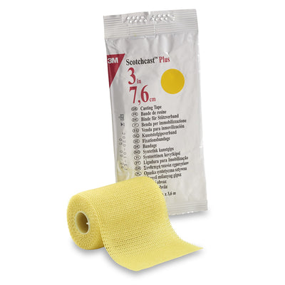 3M™ Scotchcast™ Plus Yellow Cast Tape, 3 Inch x 4 Yard, 1 Case of 10 (Casting) - Img 1