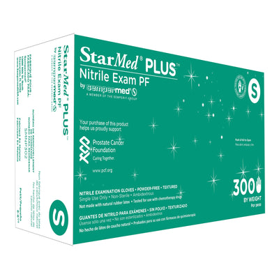 StarMed® Plus™ Nitrile Exam Glove, Small, Blue, 1 Case of 3000 () - Img 1