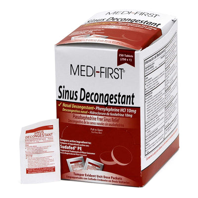 Medi-First® Phenylephrine HCl Sinus Relief, 1 Case of 12 (Over the Counter) - Img 1