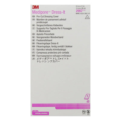 3M™ Medipore™ Dress-It Dressing Retention Tape with Liner, 5-7/8 x 11 Inch, 1 Box of 25 (General Wound Care) - Img 3