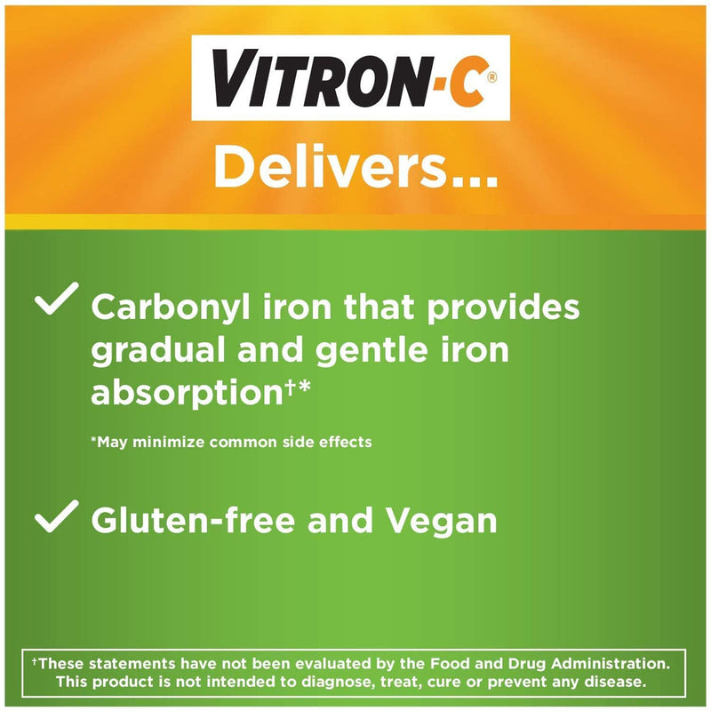 Vitron-C® Ascorbic Acid / Iron Supplement, 1 Bottle (Over the Counter) - Img 5