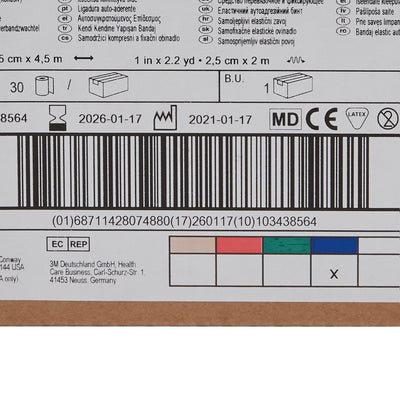 3M™ Coban™ Self-adherent Closure Cohesive Bandage, 1 Inch x 5 Yard, Blue, 1 Roll (General Wound Care) - Img 6