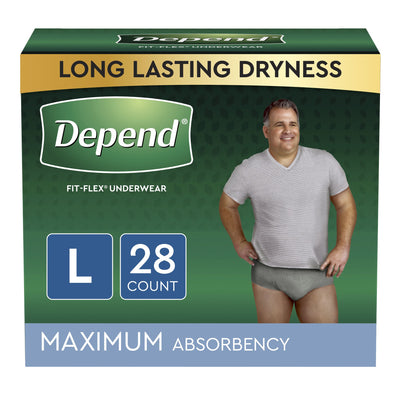 Men's Depend® FIT-FLEX® Maximum Absorbent Underwear, Large, 1 Pack of 28 () - Img 2