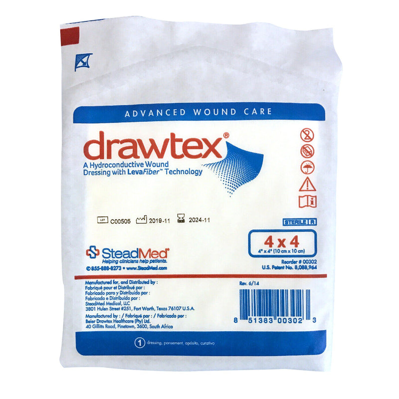Drawtex® Non-Adherent Dressing, 4 x 4 Inch, 1 Box of 10 (Advanced Wound Care) - Img 1