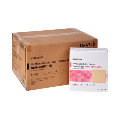 McKesson Nonadhesive without Border Foam Dressing, 6 x 6 Inch, 1 Box of 10 (Advanced Wound Care) - Img 7