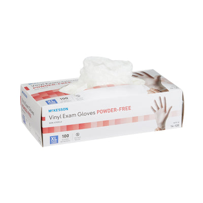 McKesson Vinyl Exam Glove, Extra Large, Clear, 1 Box of 100 () - Img 1