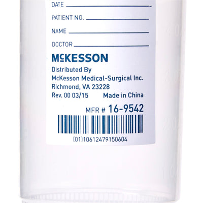 McKesson Specimen Container for Pneumatic Tube Systems, 120 mL, 1 Bag of 75 (Specimen Collection) - Img 2