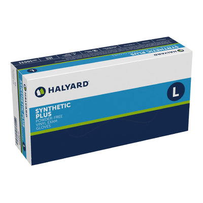 Halyard™ Vinyl Exam Glove, Large, White, 1 Box of 100 () - Img 1