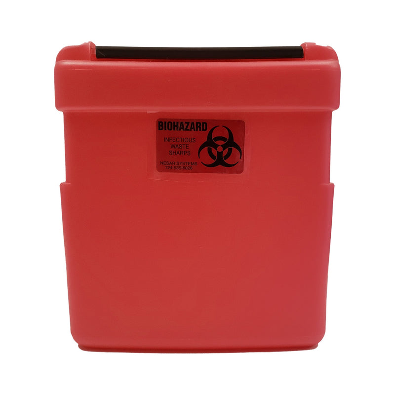 Nesar Systems Replacement Radioactive Sharps Container, 1 Gallon, 8-1/2 x 4 x 9 Inch, 1 Each () - Img 1