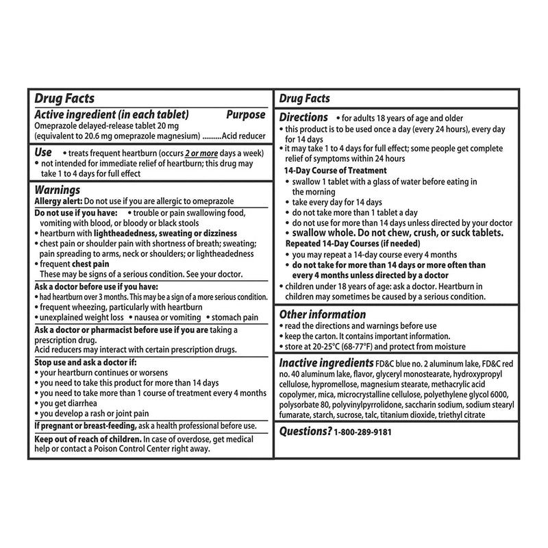 PRILOSEC OTC, TAB 20MG (42/CT) (Over the Counter) - Img 2