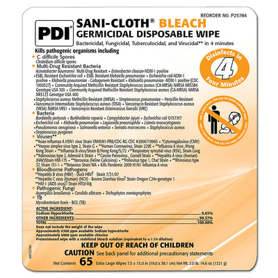 Sani-Cloth® Surface Disinfectant Cleaner, 65 Wipes per Canister, 1 Canister (Cleaners and Disinfectants) - Img 3