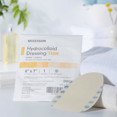 McKesson Hydrocolloid Dressing, 6 x 7 Inch Sacral, 1 Box of 10 (Advanced Wound Care) - Img 10