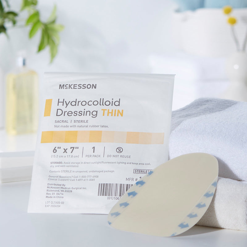 McKesson Hydrocolloid Dressing, 6 x 7 Inch Sacral, 1 Box of 10 (Advanced Wound Care) - Img 10