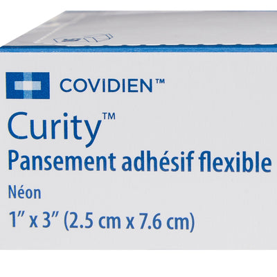 Curity™ Neon Adhesive Strip, 1 x 3 Inch, 1 Box of 50 (General Wound Care) - Img 5