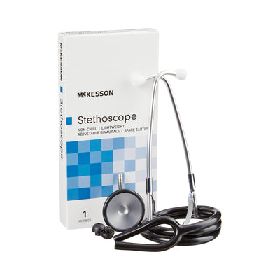 McKesson Classic Stethoscope, Black Tubing, 1 Each (Stethoscopes) - Img 1