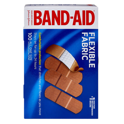 Band-Aid® Flexible Fabric Tan Adhesive Strip, 1 x 3 Inch, 1 Box of 100 (General Wound Care) - Img 2