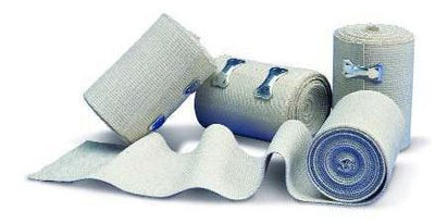Single Hook and Loop / Clip Detached Closure Compression Bandage, 4 Inch x 5 Yard, 1 Box of 10 (General Wound Care) - Img 1
