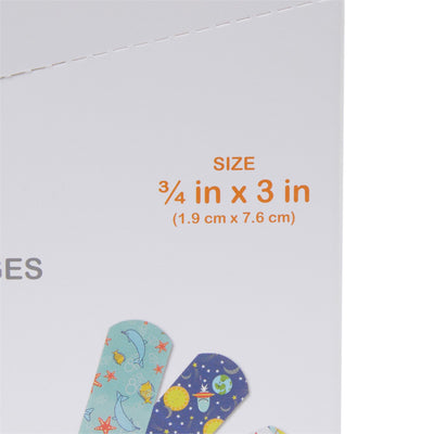 McKesson Kids™ Kid Design (Assorted Prints) Adhesive Strip, 3/4 x 3 Inch, 1 Box of 100 (General Wound Care) - Img 7