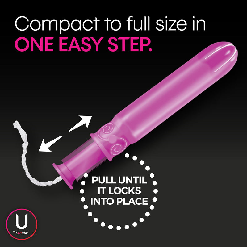 U By Kotex® Click® Compact Tampon, 1 Pack of 16 (Feminine Protection) - Img 5