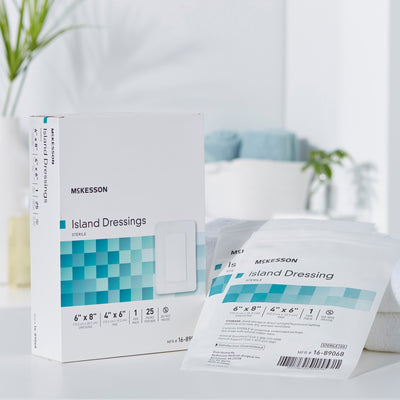 McKesson White Adhesive Dressing, 6 x 8 Inch, 1 Box of 25 (General Wound Care) - Img 7