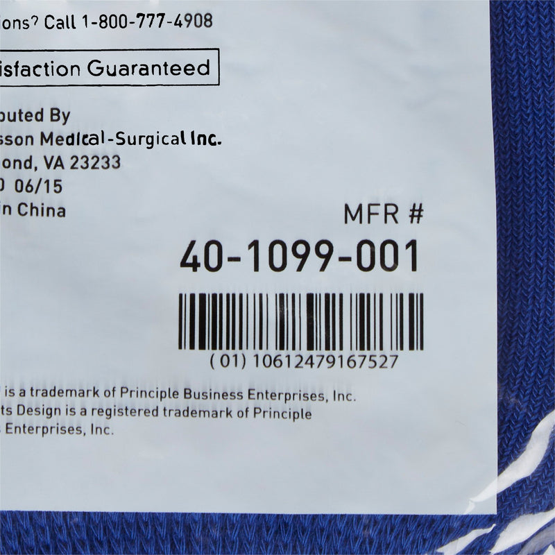 McKesson Terries™ Adult Slipper Socks, Bariatric / X-Wide, Royal Blue, 1 Case of 48 (Slippers and Slipper Socks) - Img 6