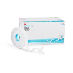 3M™ Multipore™ Dry Dressing Retention Tape with Liner, 1/2 Inch x 5-1/2 Yard, White, 1 Case of 48 (General Wound Care) - Img 1