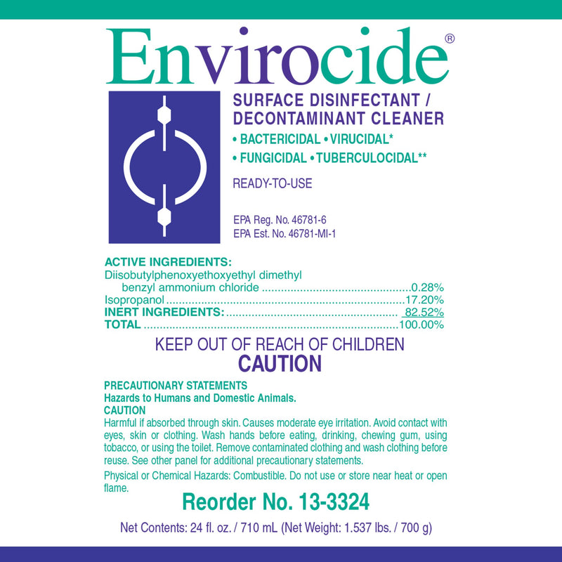 Envirocide® Surface Disinfectant Cleaner, 1 Bottle (Cleaners and Disinfectants) - Img 3