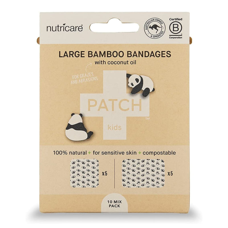 Patch™ Kids (Panda Design) Adhesive Strip with Coconut Oil, 2 x 3 Inch / 3 x 3 Inch, 1 Pack (General Wound Care) - Img 1